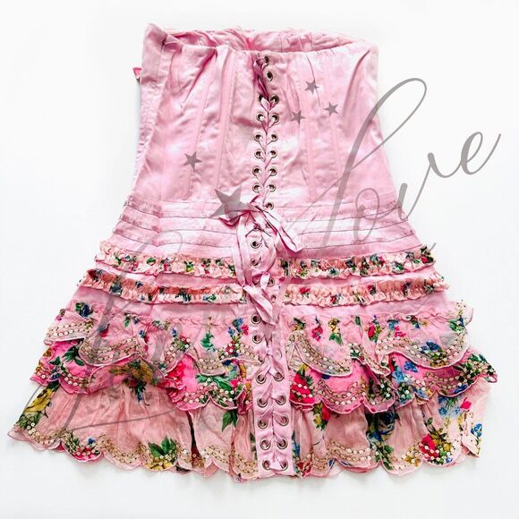 FILLYBOO Lotus 'Carnivale' Corset Mini Dress In Pink NWT - Picture 11 of 15